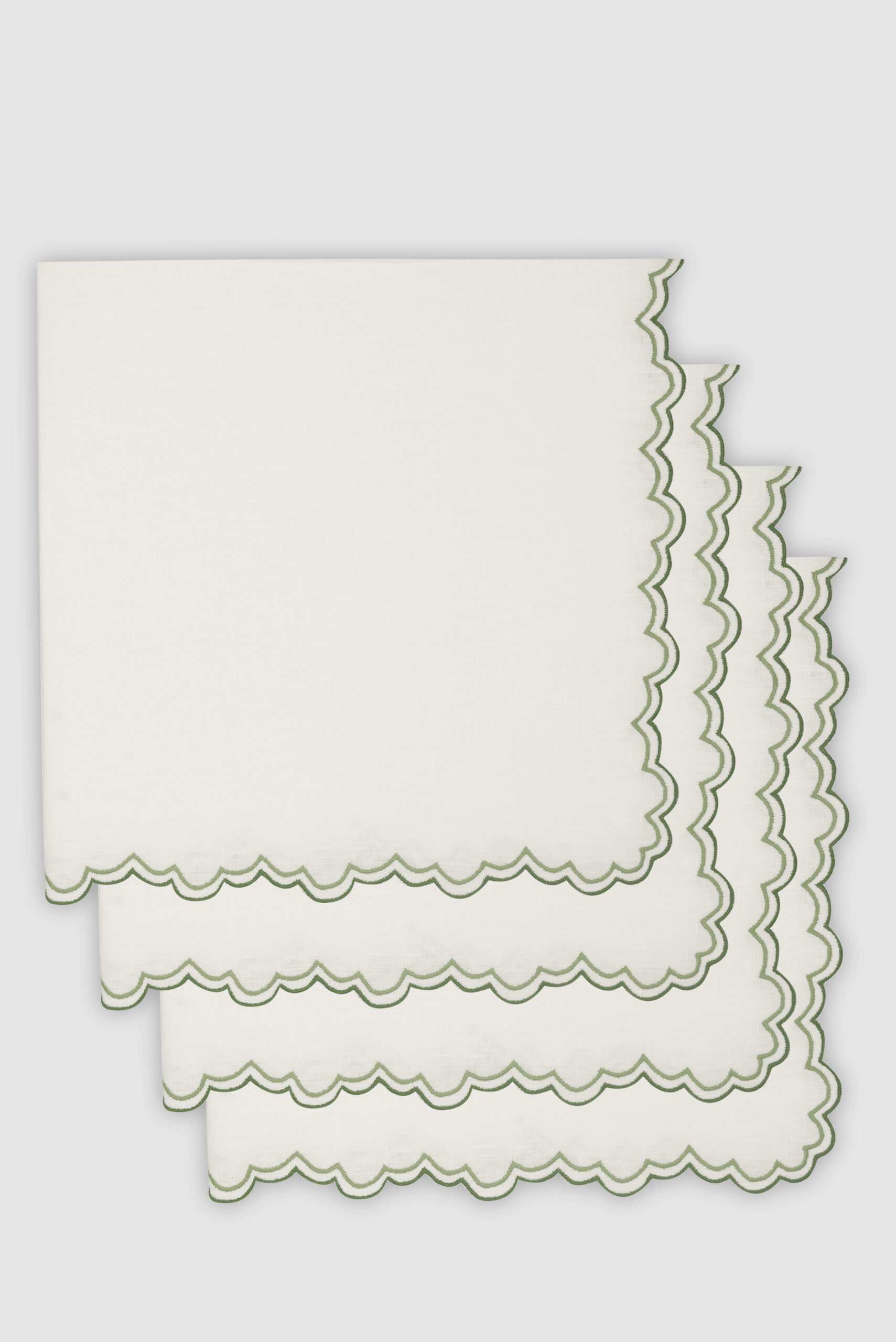 servilleta de lino escamas green