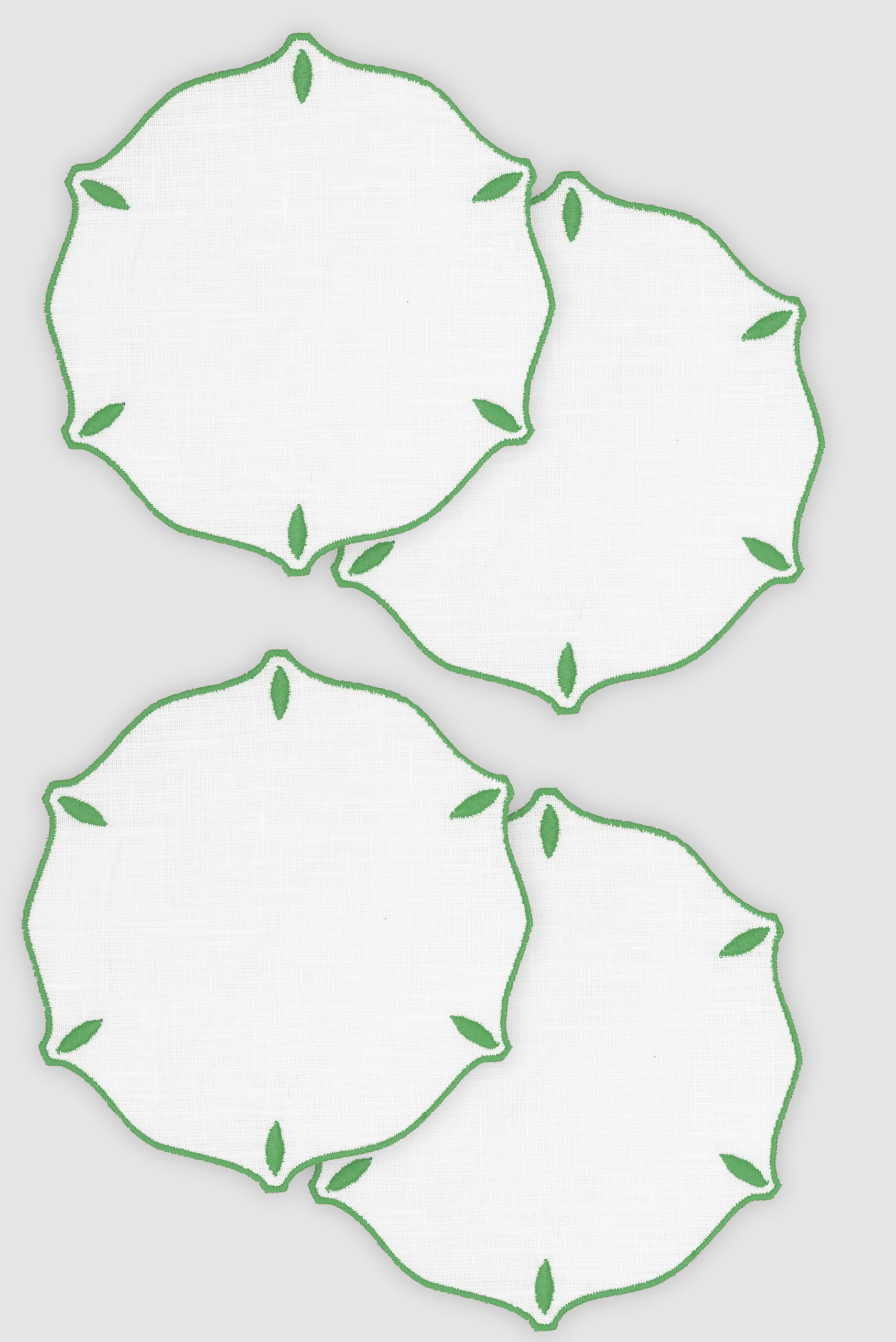 set of four olimpia green coasters