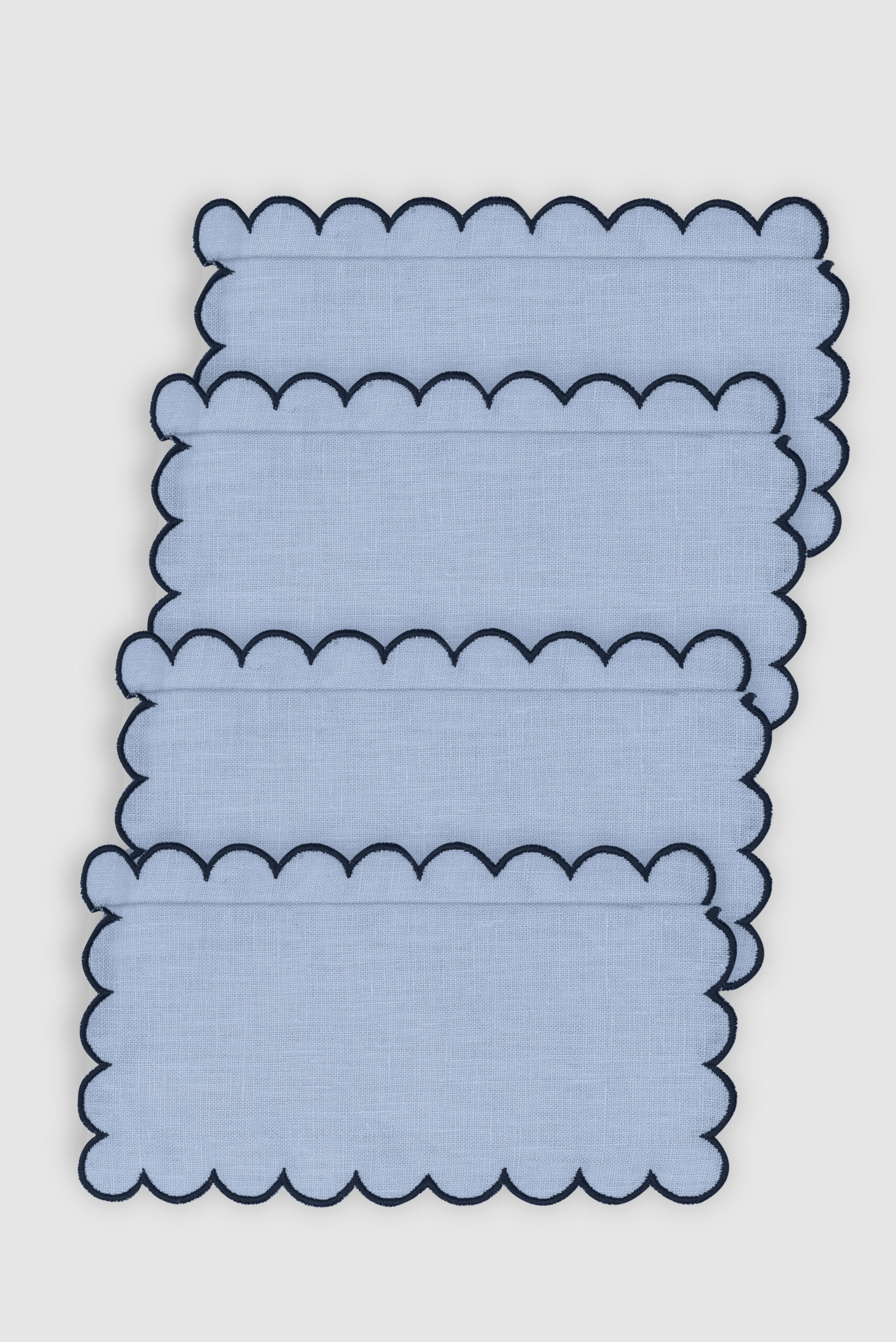 set of four bilbao baby blue cocktail napkins
