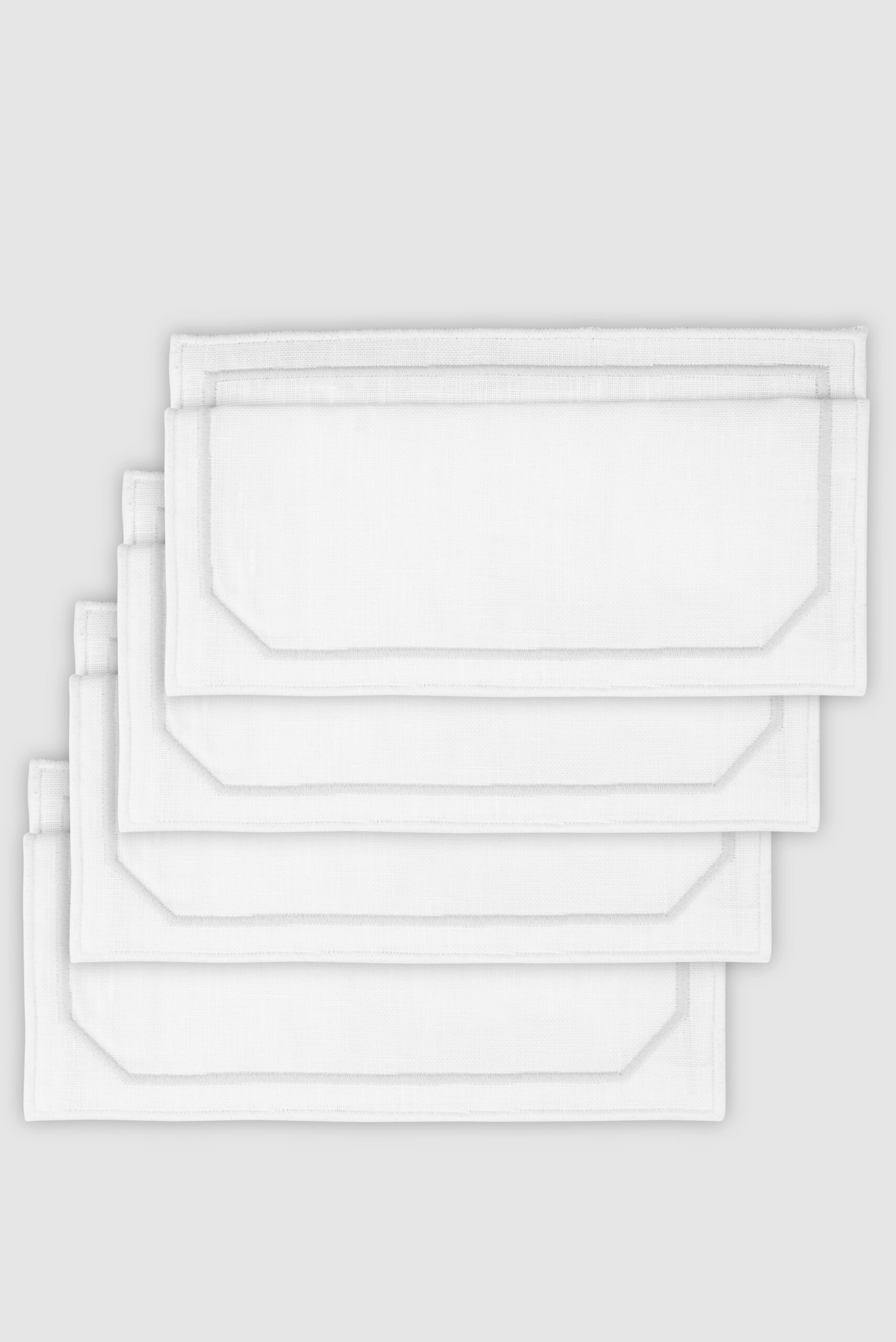 set of four octo white cocktail napkins