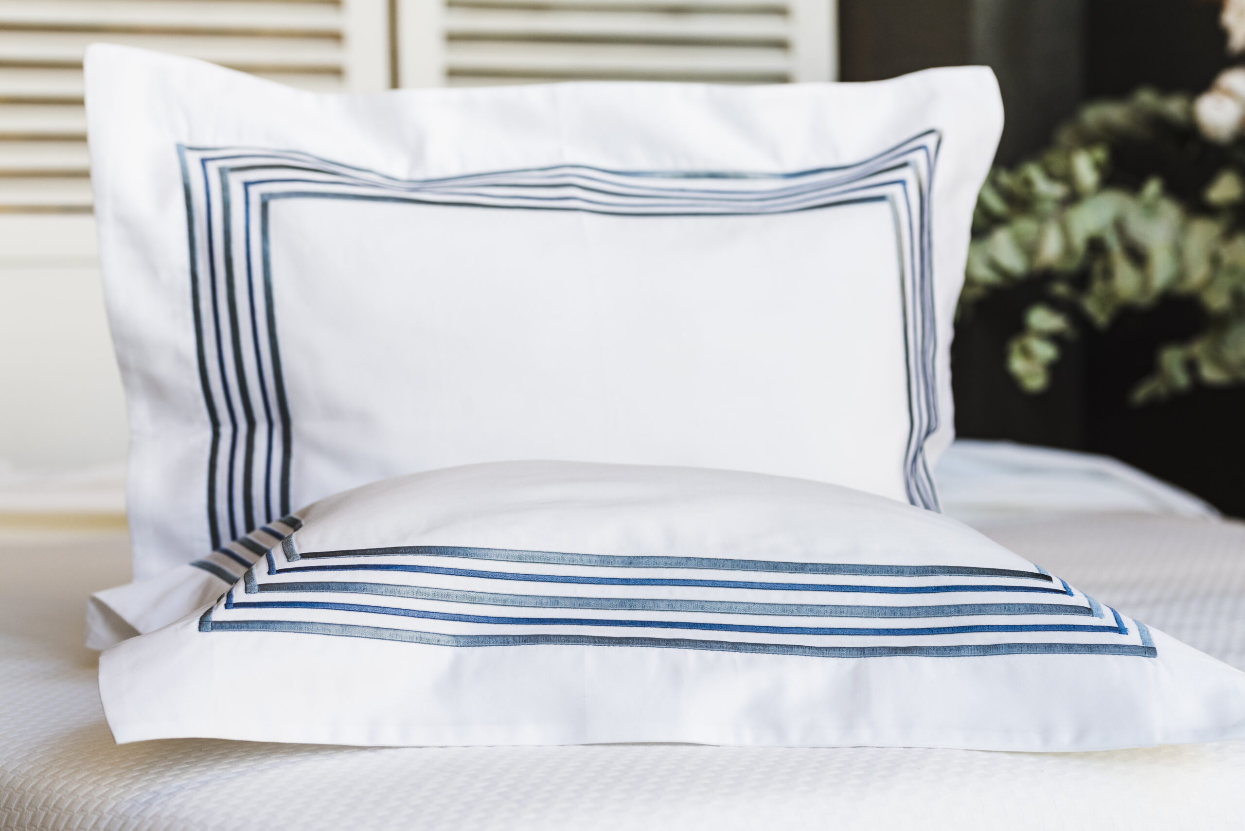 set de cama 5 lineas en algodón egipcio blue