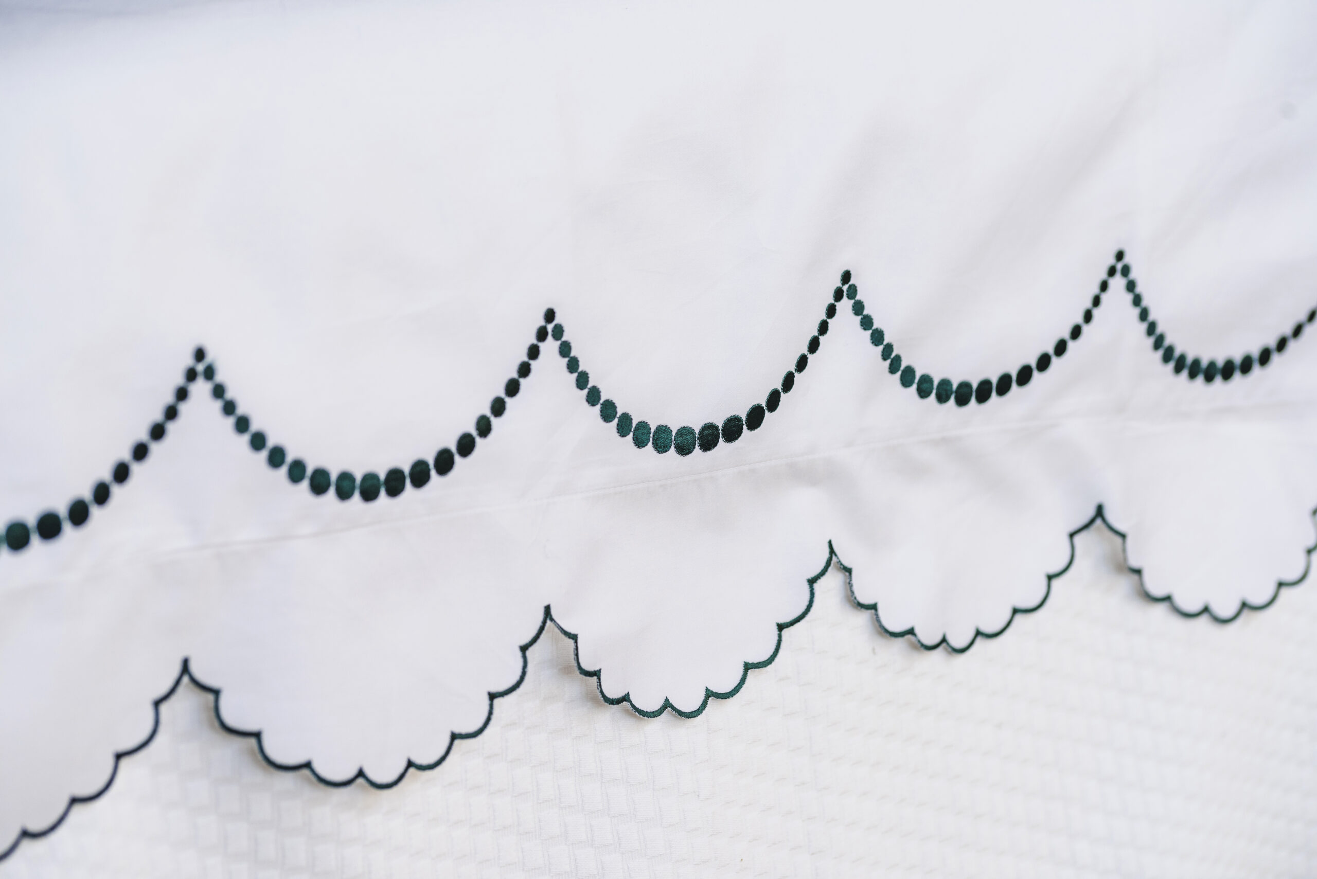 set de cama en algodón satinado perlas green