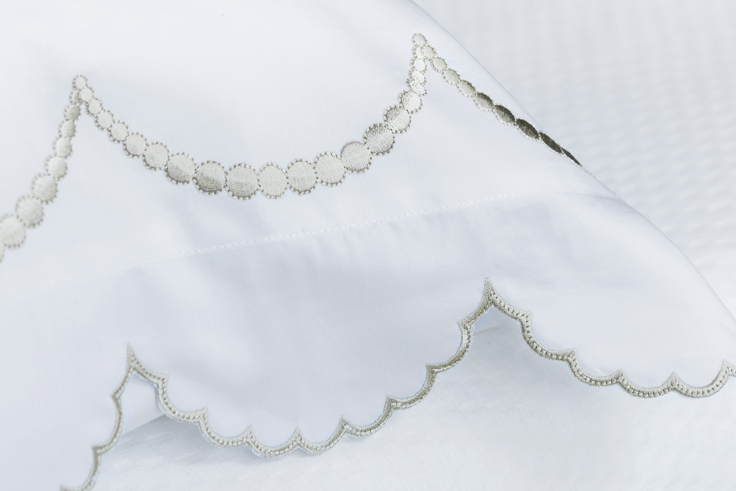 set de cama en algodón satinado perlas grey