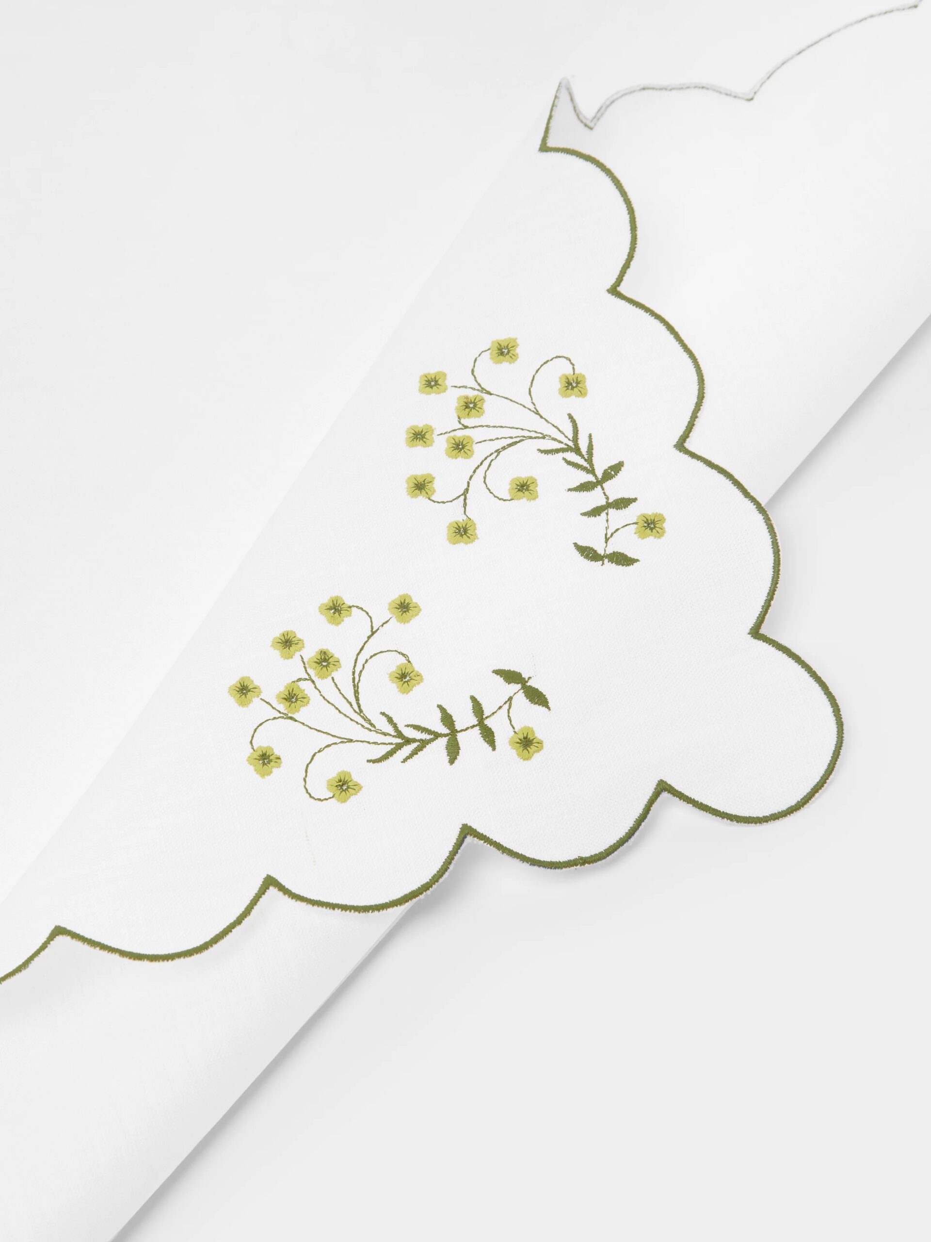 spring green linen napkin