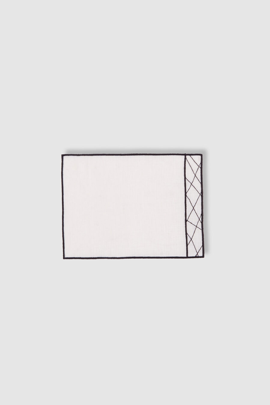 set of four carrara off white linen cocktail napkins