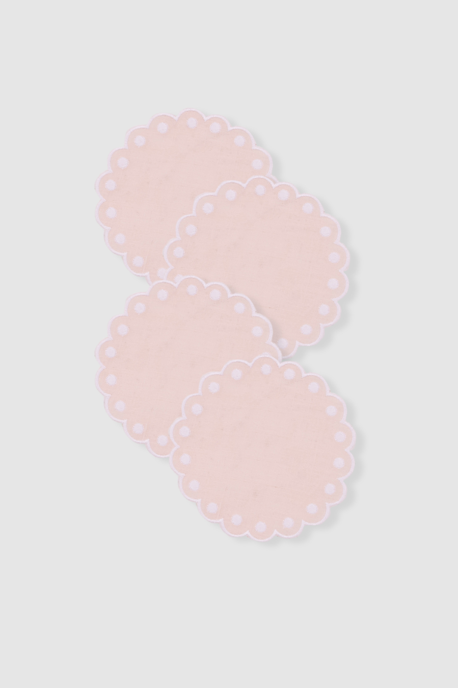 set of four bodoques pink linen coasters