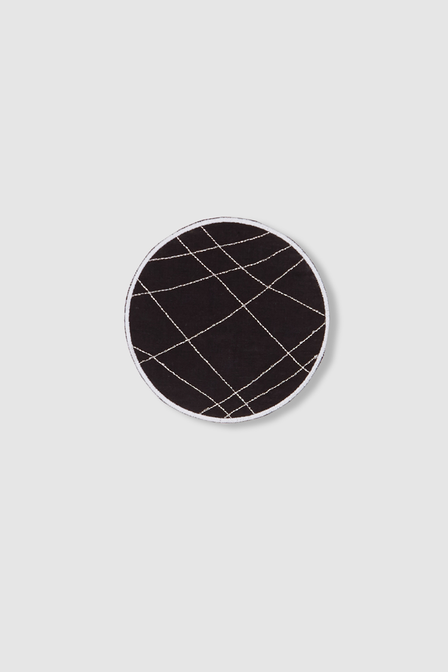 set of four carrara black linen coasters