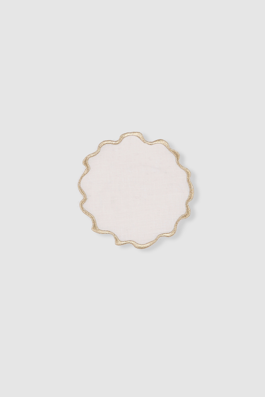 set of four boreal off white linen coasters