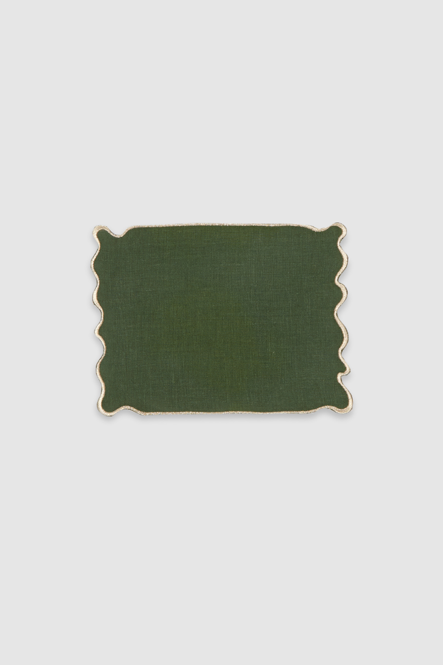 set of four boreal green linen cocktail napkins