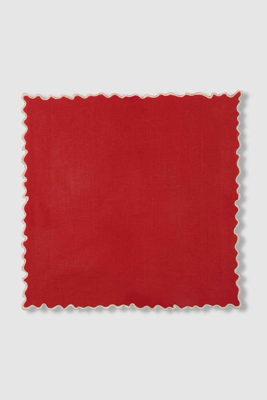 boreal red linen napkin