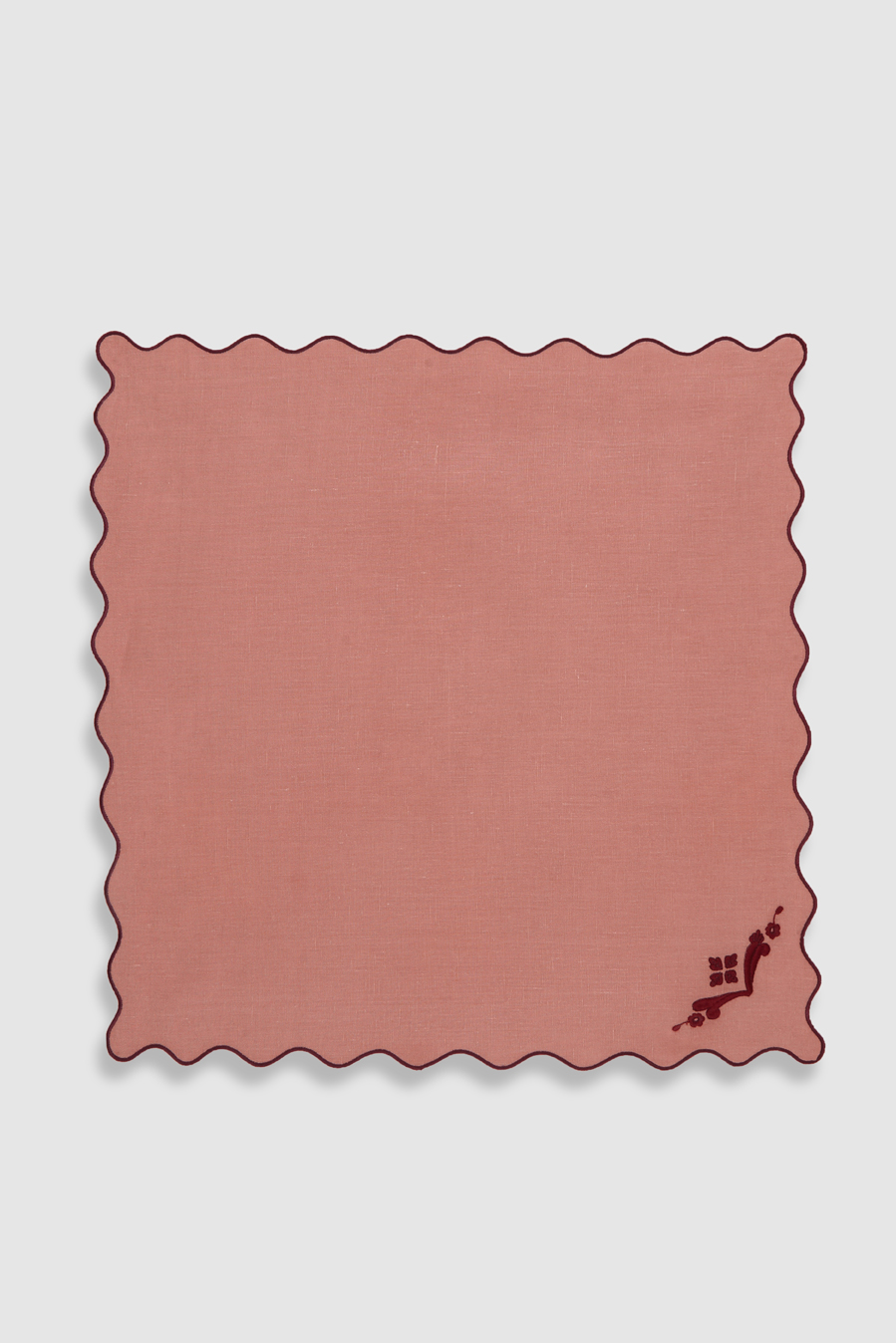 oriente pink linen napkin