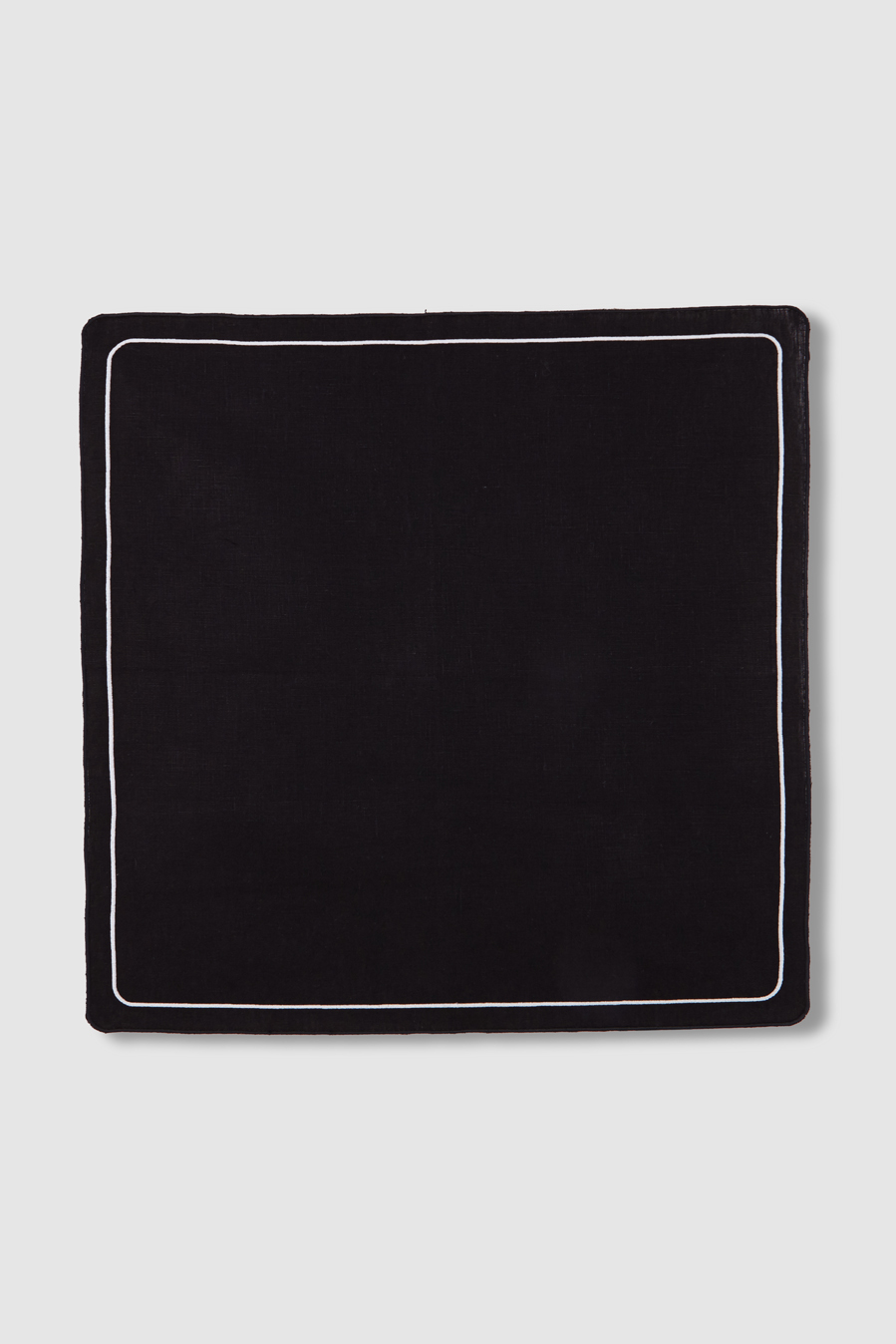 carrara black linen napkin