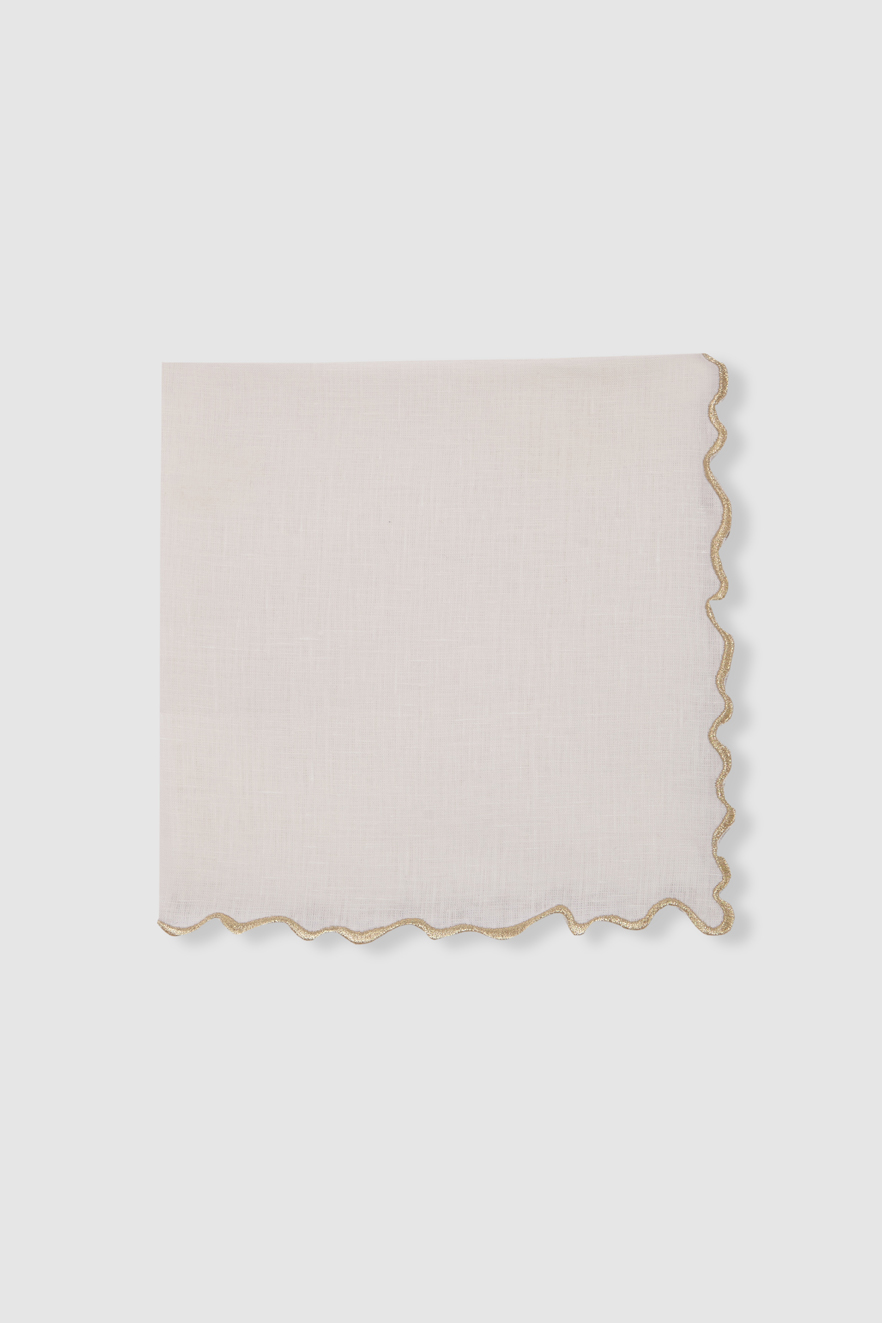 boreal off white linen napkin