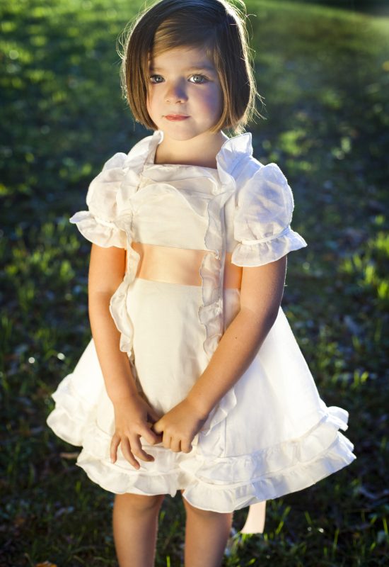 vestido niña arras lino