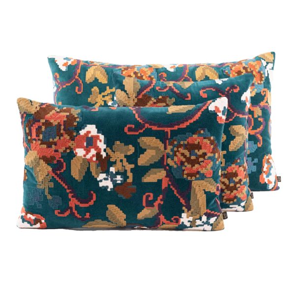 Kendall cushion bleu de Prusse cotton